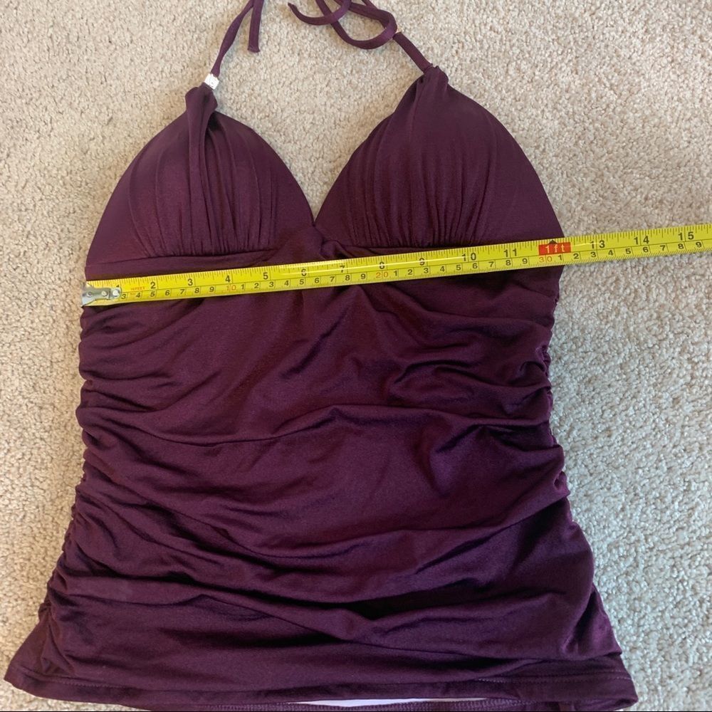 Victoria’s Secret forever Tankini eggplant maroon burgundy plum purple Sz S - Picture 9 of 10